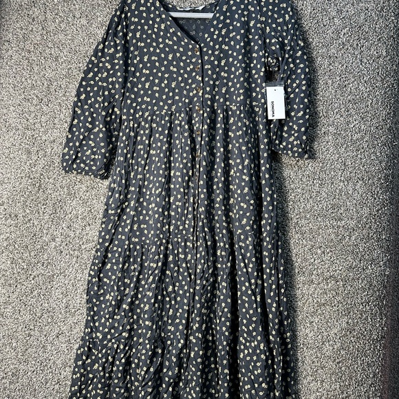 NWT women’s Sonoma 3/4 sleeve button front dress SZ Small - Picture 5 of 10